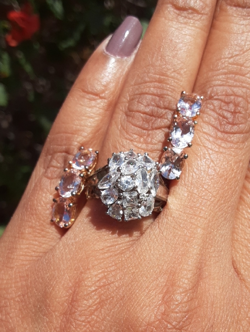925 Genuine Morganite earrings.